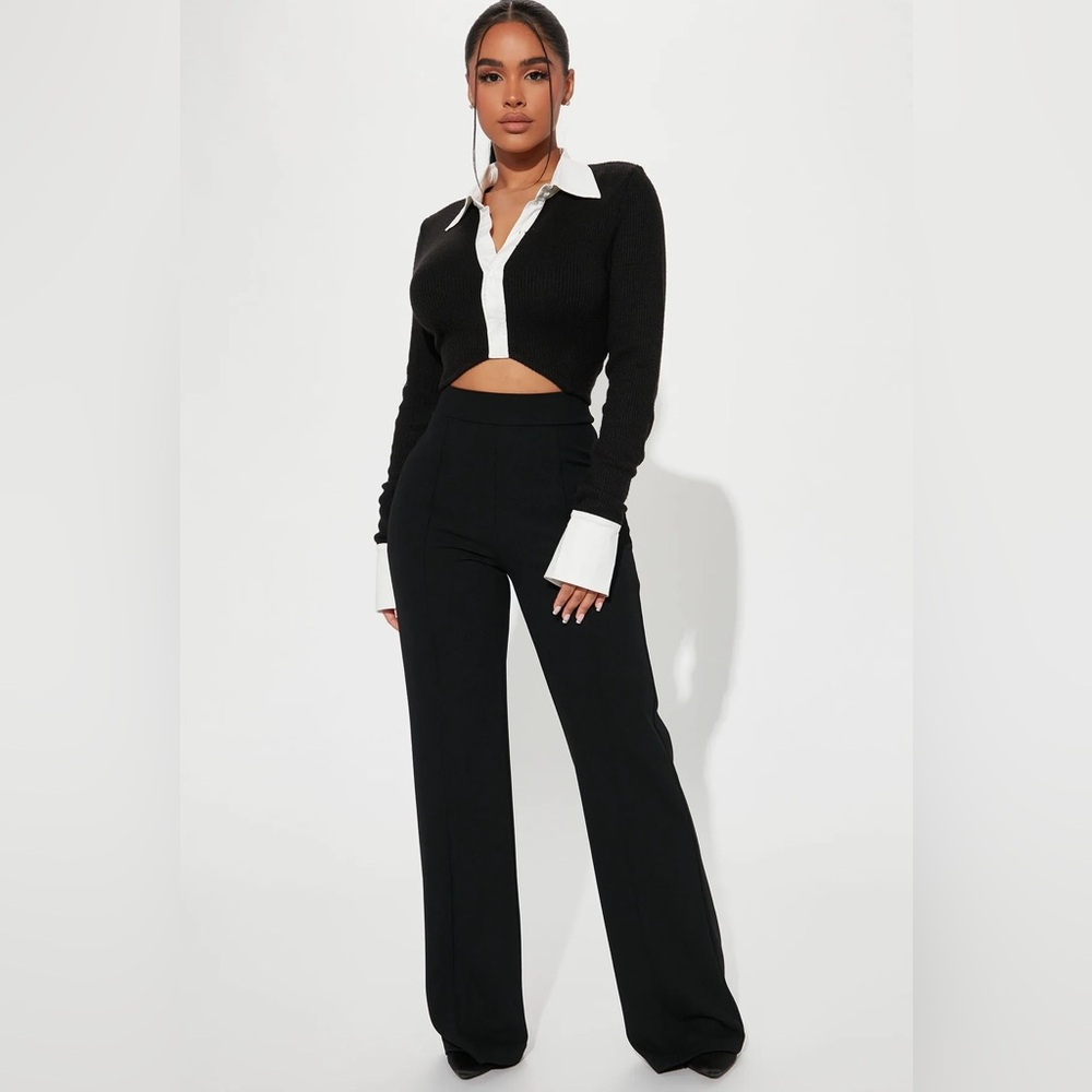 Fashion Nova Petite Black Wide Leg Pants